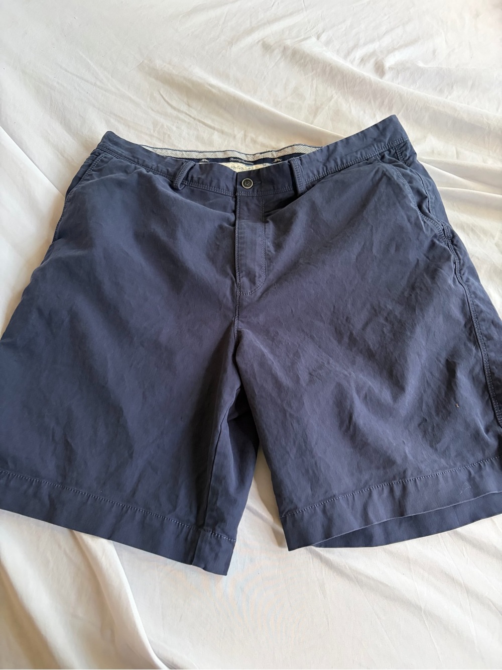 Tommy Bahama Men's-Style Navy Flat Front Shorts Size 36